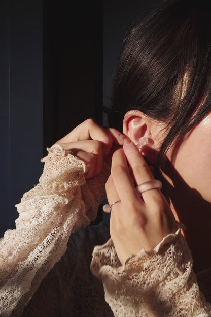 REI silver / reversible ear cuff