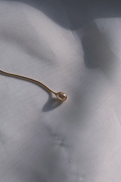 REI gold / tie necklace - flow