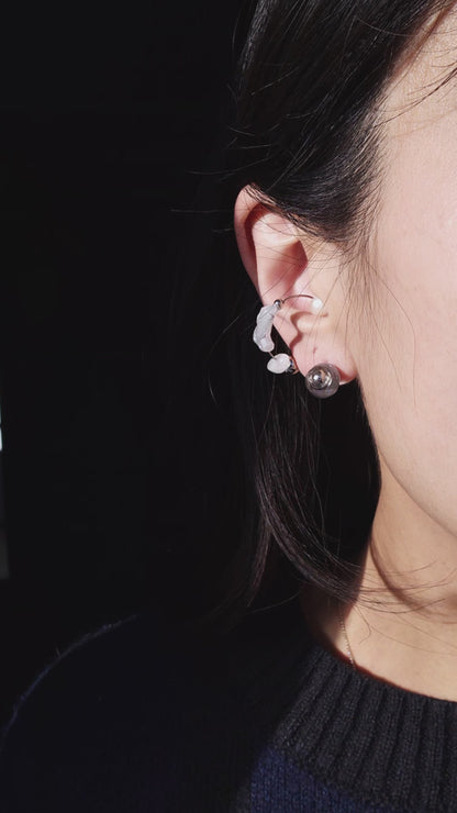 KOORI - grey / ring & ear cuff