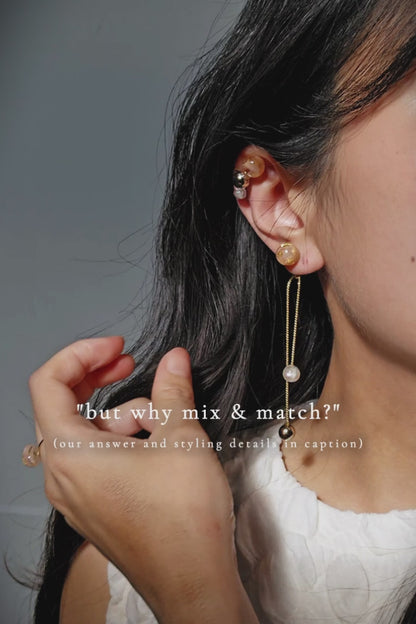 TSUBU mini orange / ear climber