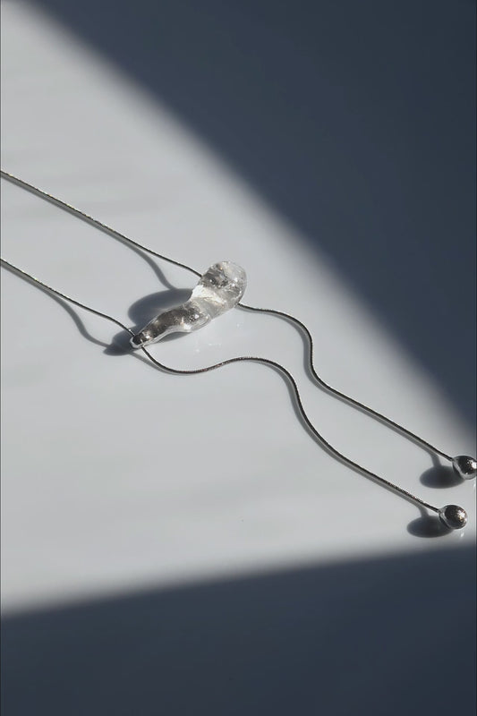 REI silver / multiway tie necklace