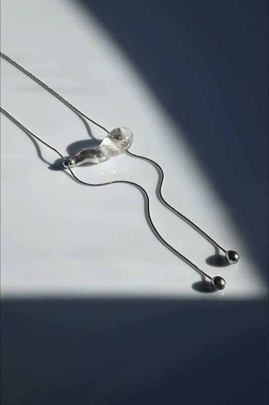 REI silver / multiway tie necklace