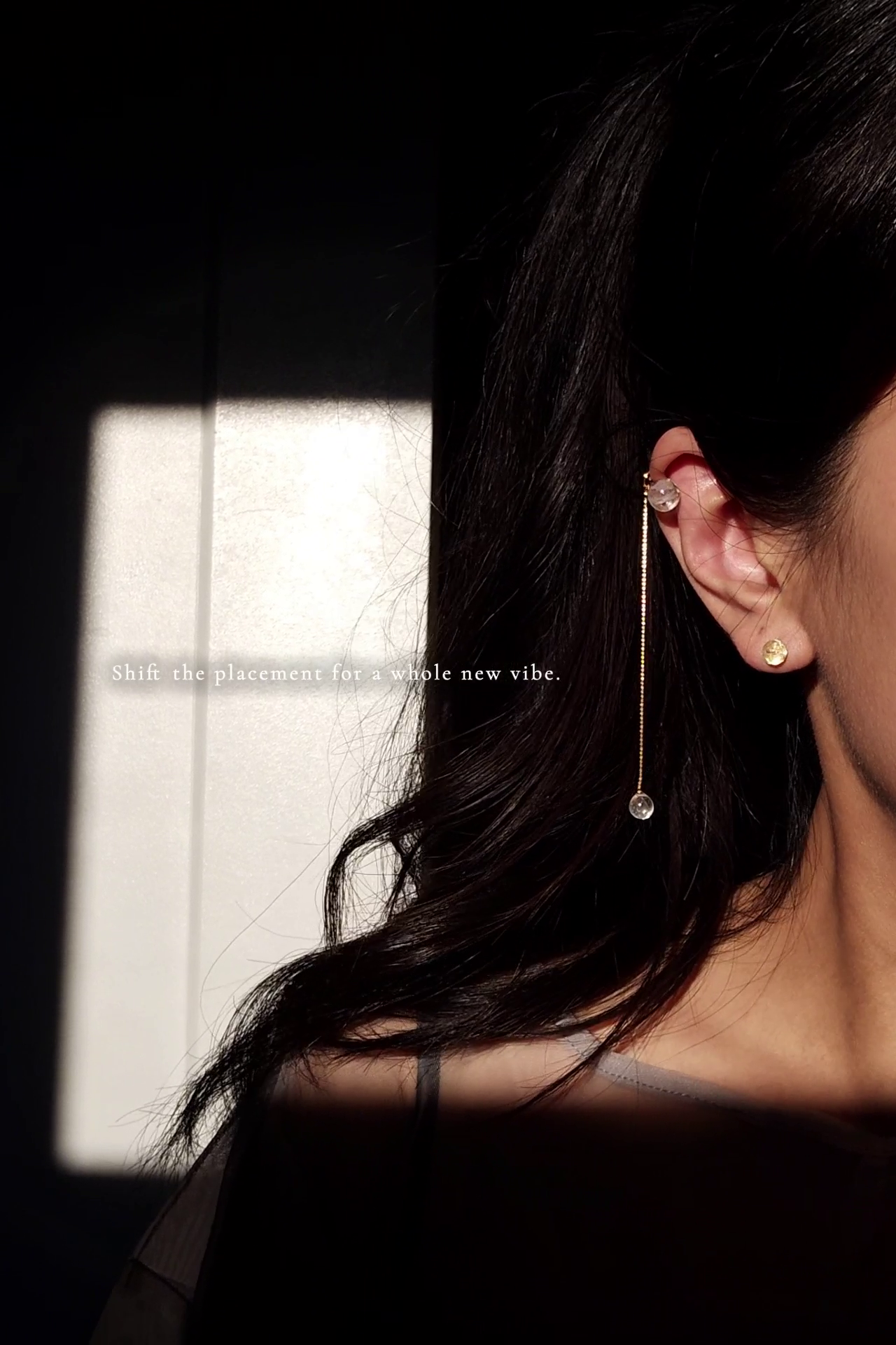 REI gold / multiway chain ear cuff