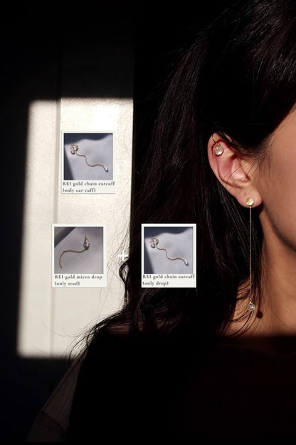 REI gold / multiway chain ear cuff
