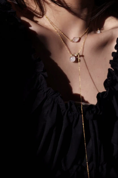 REI gold / multiway orb necklace