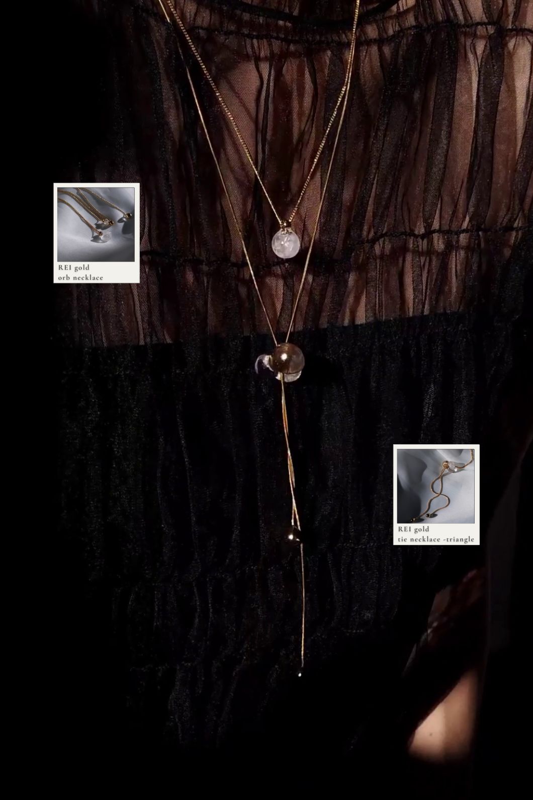 REI gold / orb necklace