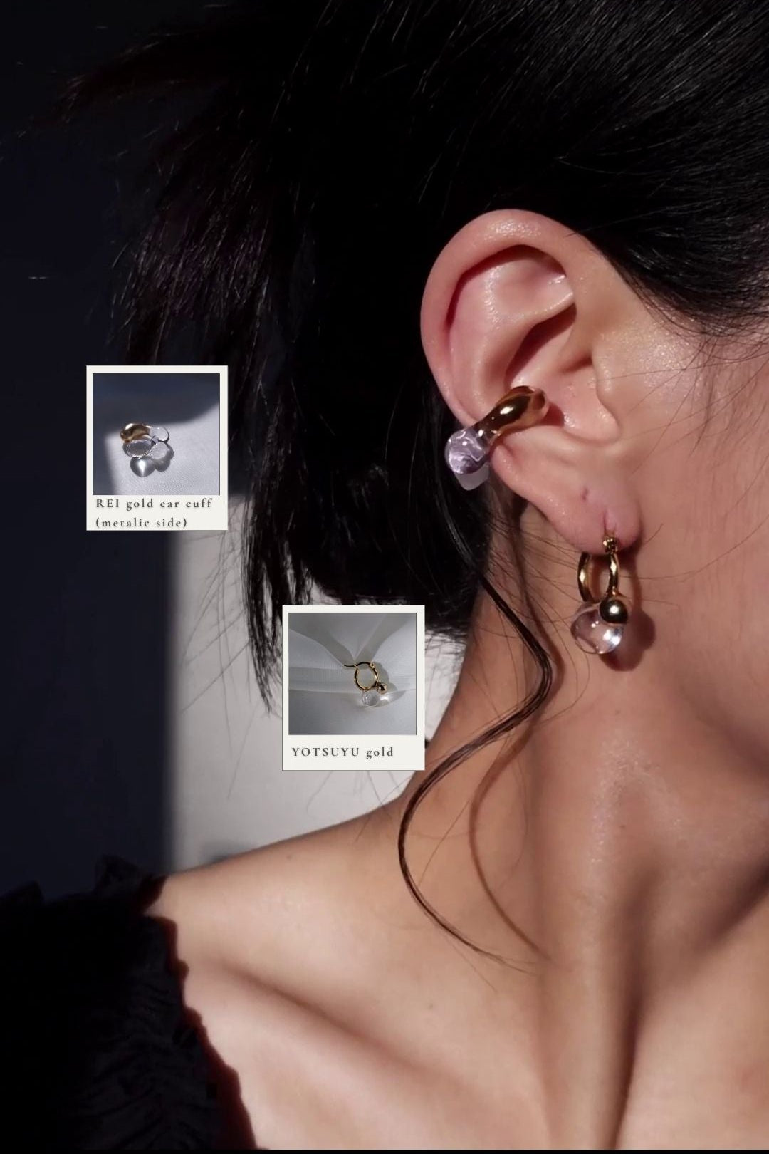 YOTSUYU gold / huggie