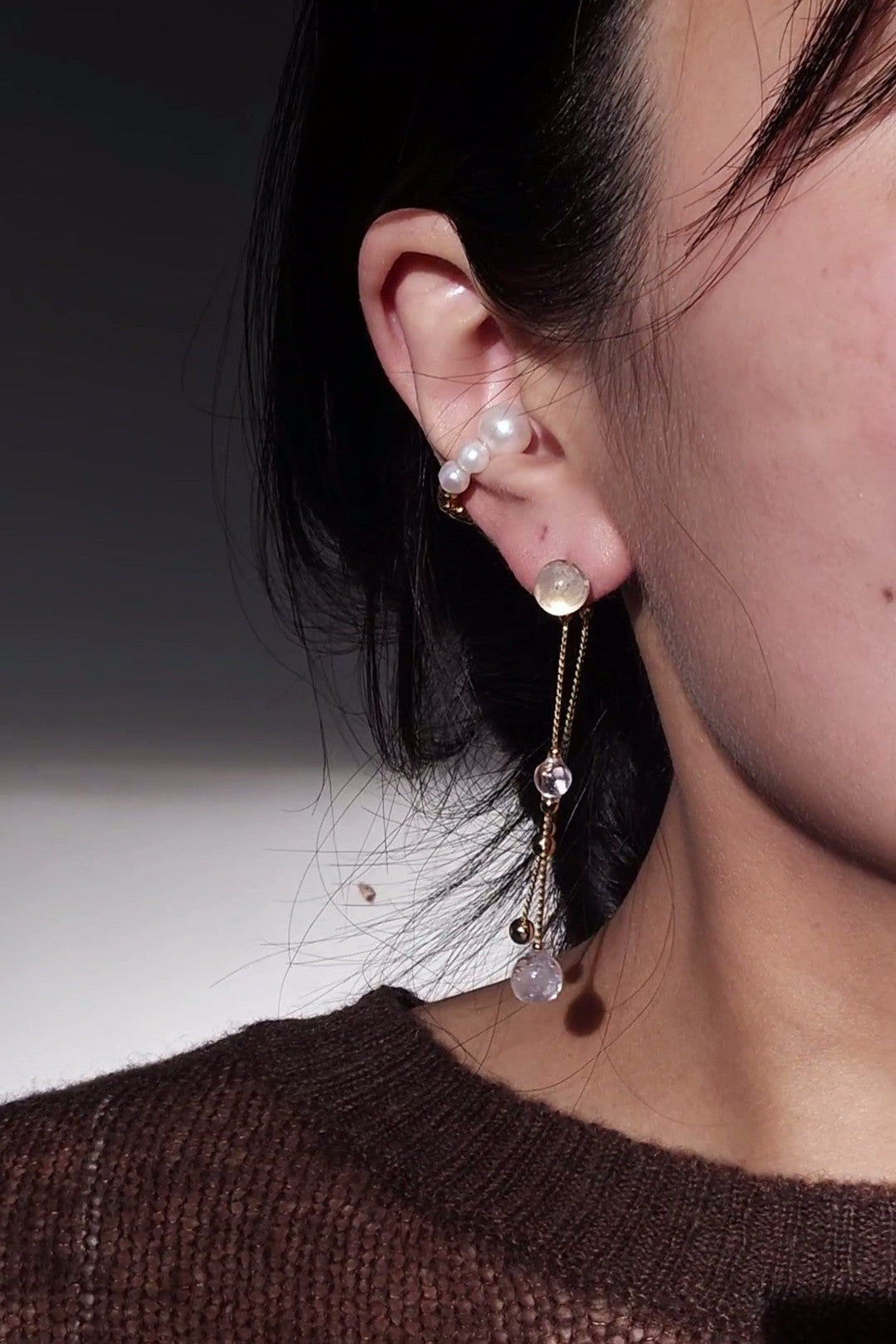 RYU gold / reversible ear cuff