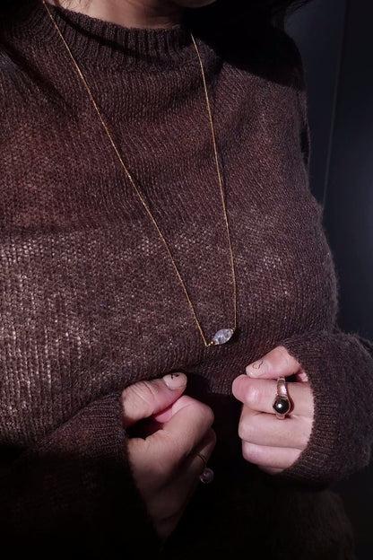 REI gold / sculpted necklace