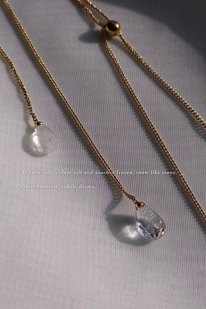 REI gold / sculpted necklace