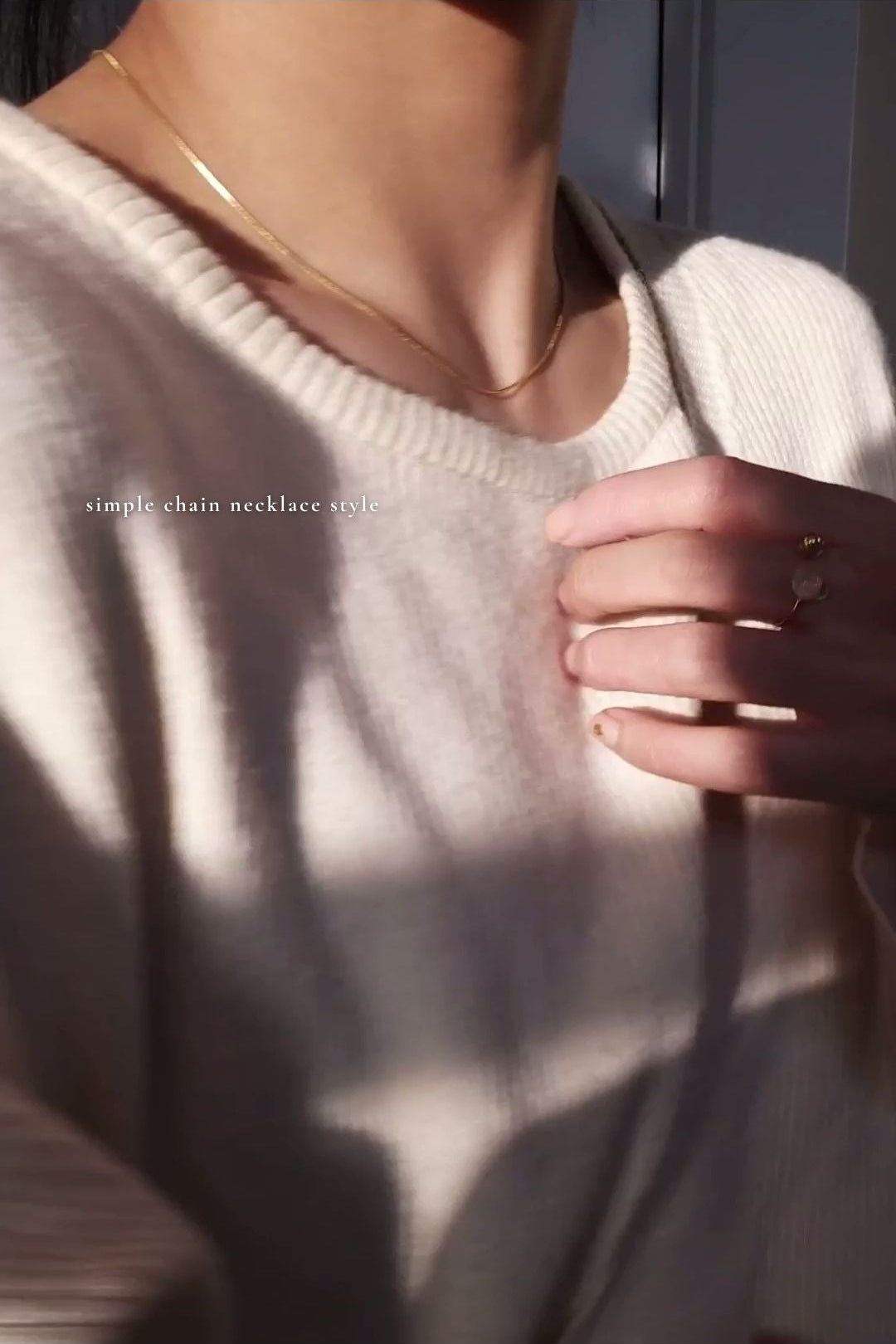 REI gold / tie necklace - flow