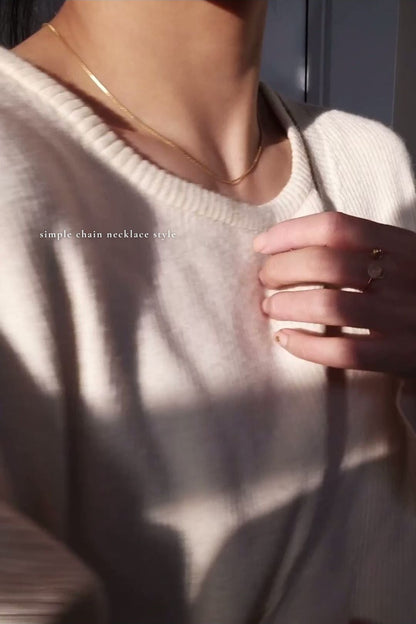 REI gold / tie necklace - flow