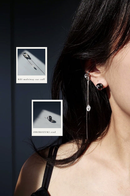 REI silver / multiway chain ear cuff