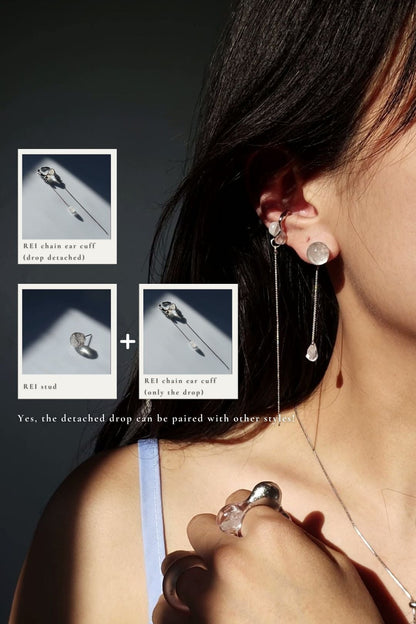 REI silver / multiway chain ear cuff