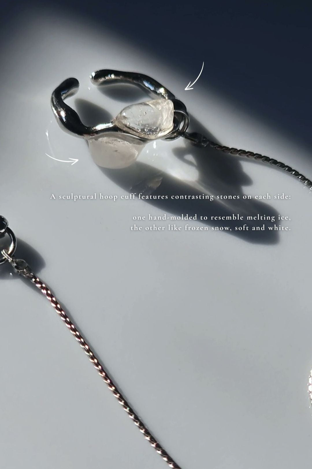 REI silver / multiway chain ear cuff