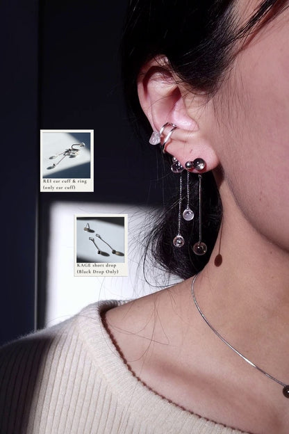 REI silver / multiway ear cuff & ring