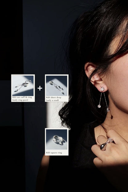 REI silver / multiway short drop