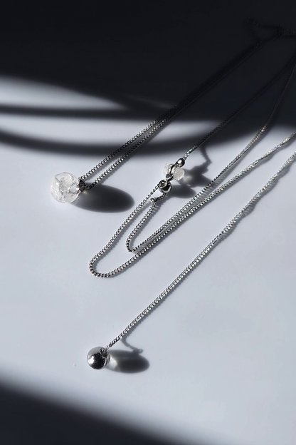 REI silver / multiway orb necklace