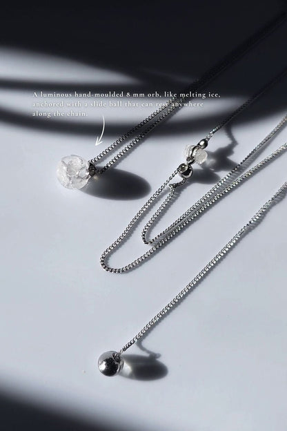 REI silver / multiway orb necklace