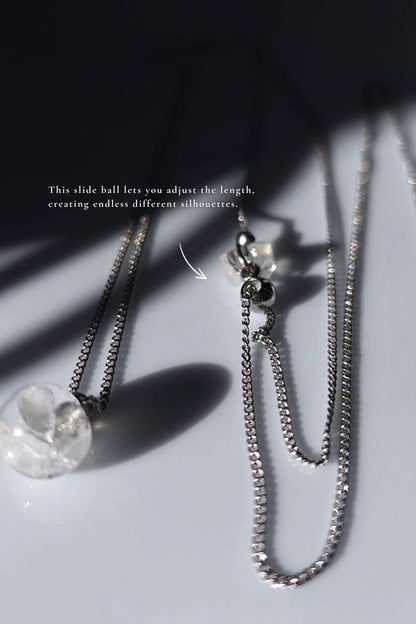 REI silver / multiway orb necklace