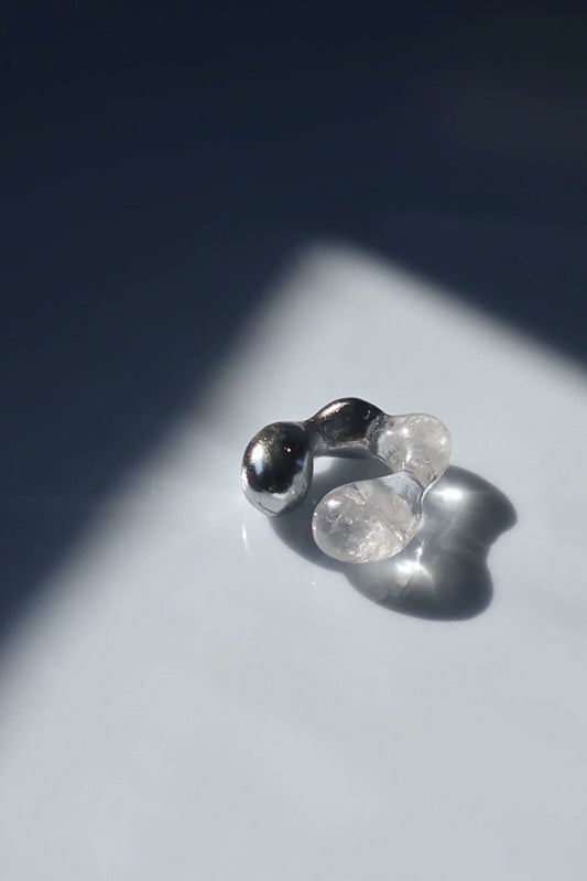 REI silver / reversible ear cuff
