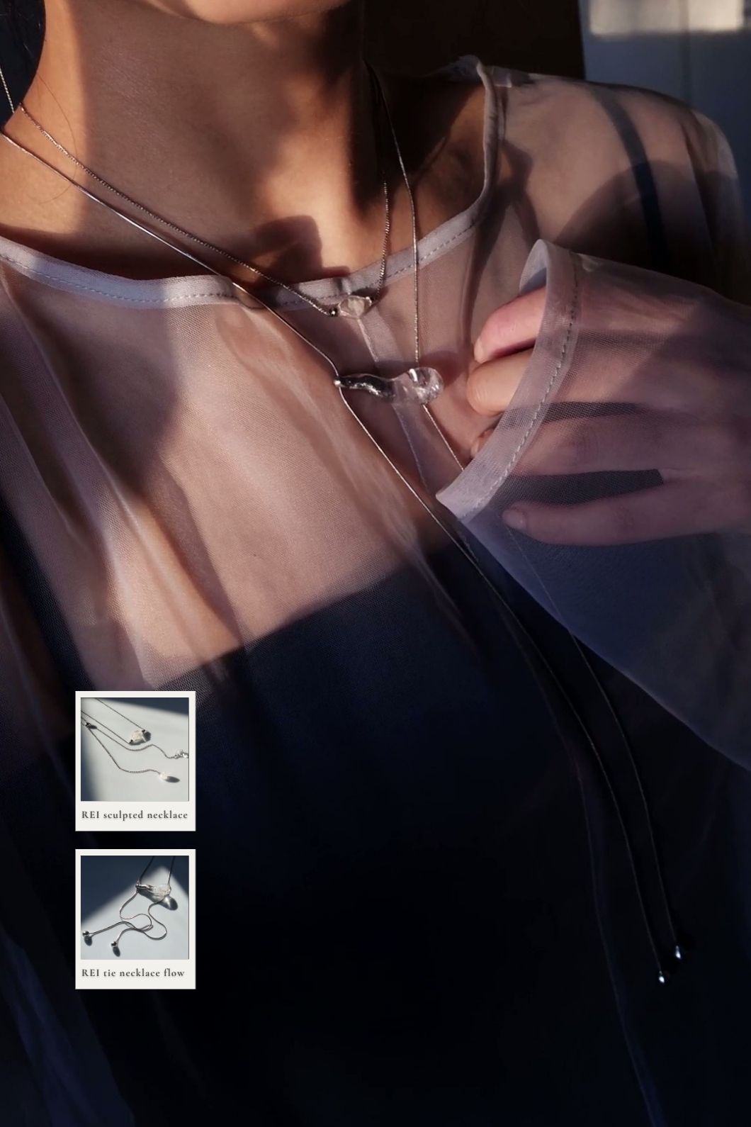 REI silver / sculpted necklace