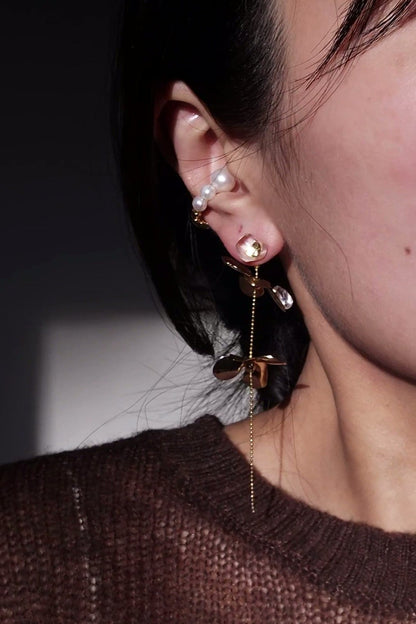 RYU gold / reversible ear cuff