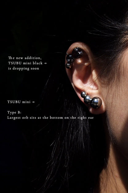 TSUBU mini black / ear climber