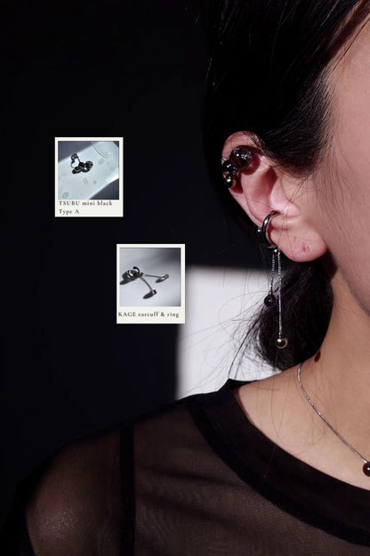 TSUBU mini black / climber & ear cuff *ARCHIVED*