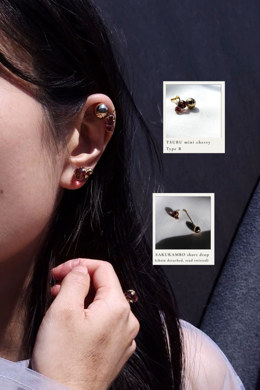 TSUBU mini cherry / ear climber