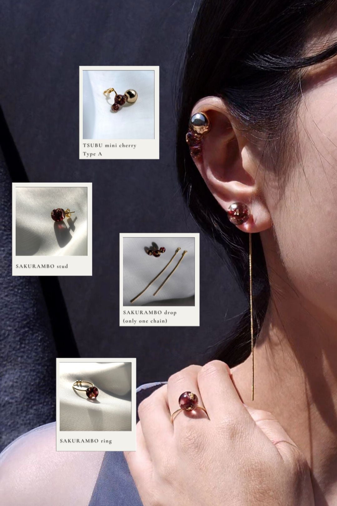 TSUBU mini cherry / ear climber