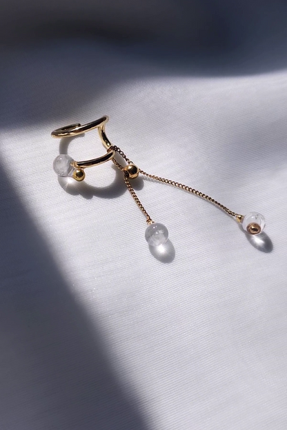 REI gold / multiway ear cuff & ring