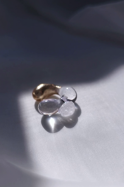 REI gold / reversible ear cuff