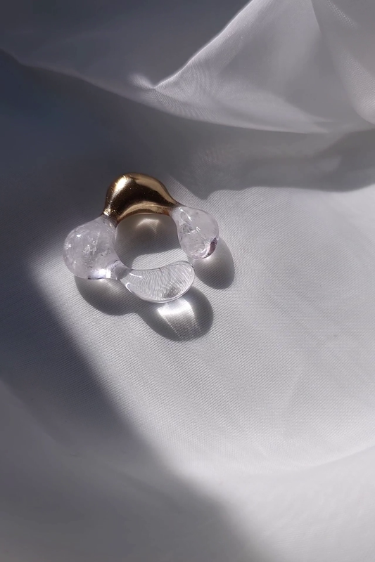 REI gold / multiway square ring