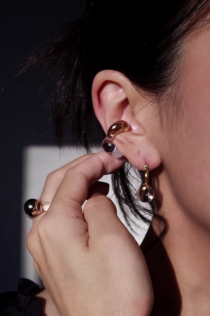 REI gold / reversible ear cuff