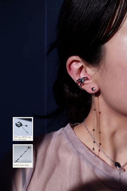 KAGE silver / chain drop