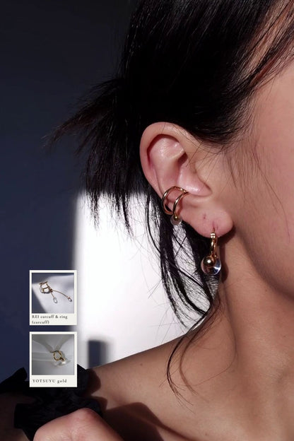 REI gold / ear cuff & ring